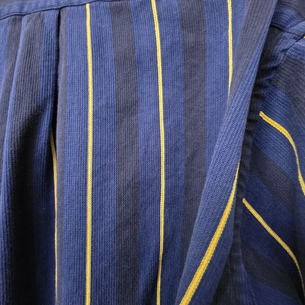 Tommy Hilfiger Striped Mens XL Button Down Shirt Blue Yellow Long Sleeve Classic - Picture 11 of 13